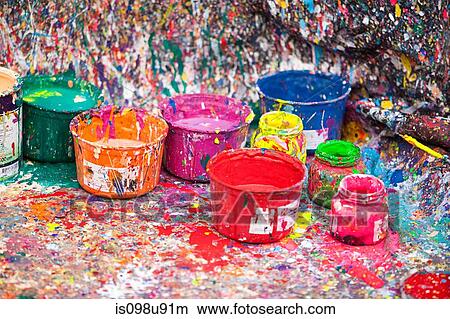 Splattered paint and pots, San Telmo, Buenos Aires, Argentina View Large Photo Image Picture - Splattered paint and pots, San Telmo, Buenos Aires, Argentina. Fotosearch