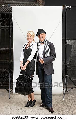 Stock Image - Stylish woman and man. Fotosearch