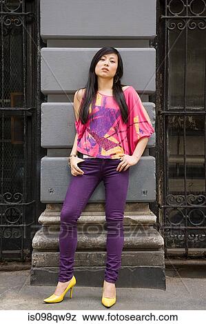 Stock Photo - Stylish young woman. Fotosearch