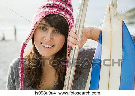 Teenage girl wearing hat, portrait View Large Photo Image Picture - Teenage girl wearing hat, portrait. Fotosearch