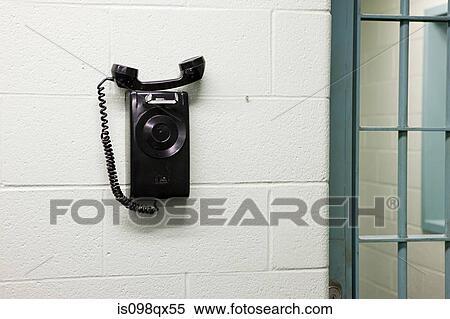 Stock Photography - Telephone in prison. Fotosearch