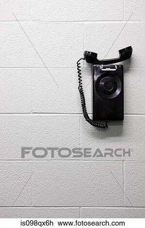 Telephone on wall View Large Photo Image Stock Image - Telephone on wall. Fotosearch