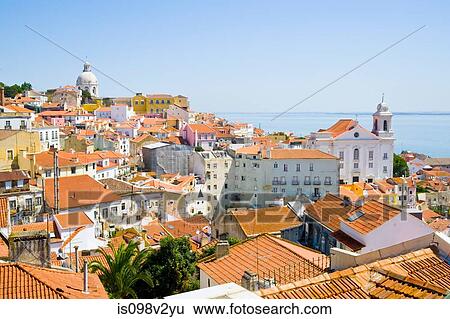 telhados, alfama, lisboa, portugal Ampliar Foto Banco de Imagem - telhados, alfama, lisboa, portugal. Fotosearch - Busca de Fotografias, Fotografia Poster, Imagens e Fotos Clip Art