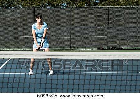 Tennis player on court View Large Photo Image Stock Image - Tennis player on court. Fotosearch