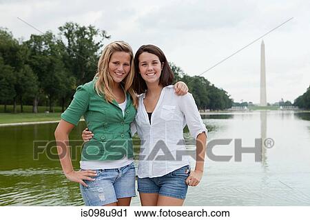 Two girls by washington monument View Large Photo Image Stock Image - Two girls by washington monument. Fotosearch