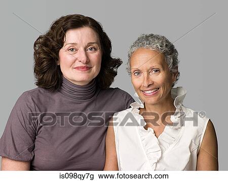 Stock Image - Two mature women. Fotosearch