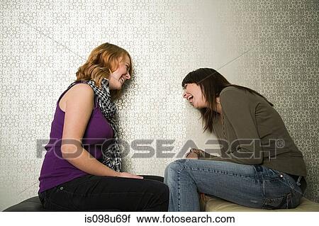Stock Image - Two teenage girls. Fotosearch