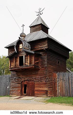 Stock Image - Village church. Fotosearch