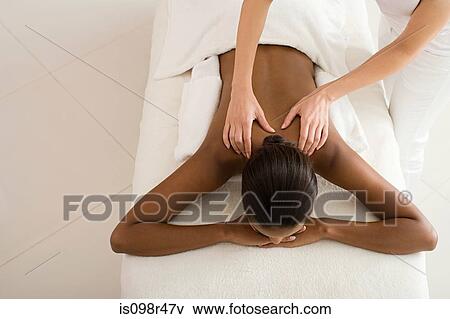 Stock Photo - Woman having a massage. Fotosearch