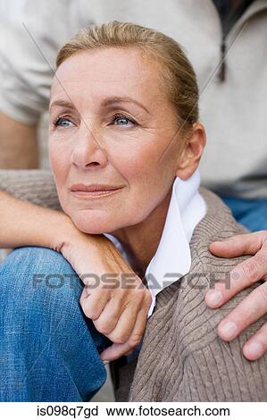 Woman looking away View Large Photo Image Stock Image - Woman looking away. Fotosearch