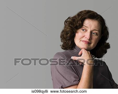 Woman thinking View Large Photo Image Stock Image - Woman thinking. Fotosearch