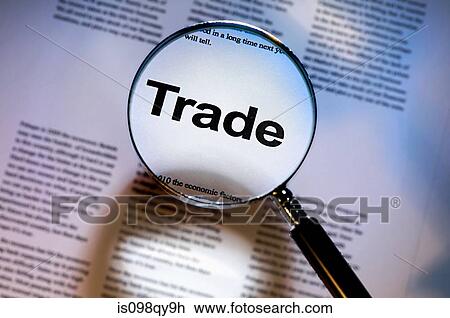Word trade under magnifying glass View Large Photo Image Stock Image - Word trade under magnifying glass. Fotosearch