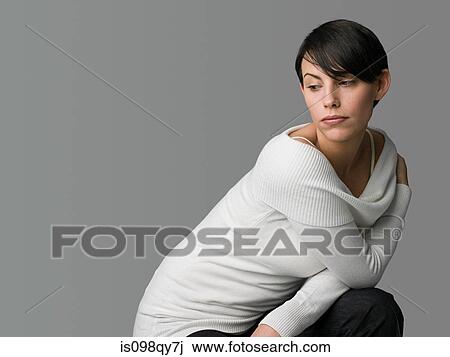 Young woman looking sad View Large Photo Image Stock Image - Young woman looking sad. Fotosearch