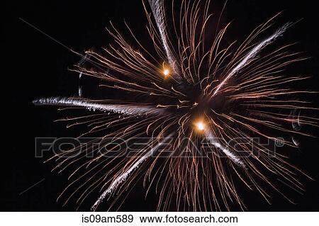 Colorful firework exploding in night sky View Large Photo Image Stock Photo - Colorful firework exploding in night sky. Fotosearch