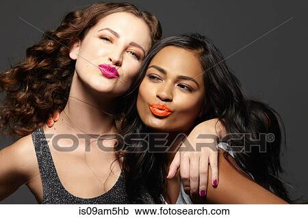 Female models puckering View Large Photo Image Stock Image - Female models puckering. Fotosearch