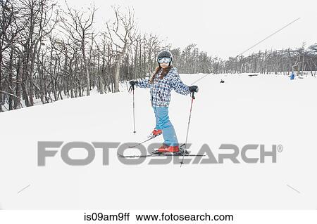 "Girl skiing, Ushuaia, Tierra del Fuego, Argentina" View Large Photo Image Stock Image - "Girl skiing, Ushuaia, Tierra del Fuego, Argentina". Fotosearch