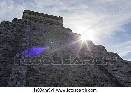 "Low angle detail of temple in sunlight, Chicken Itza, Yucatan, Mexico" View Large Photo Image Stock Image - "Low angle detail of temple in sunlight, Chicken Itza, Yucatan, Mexico". Fotosearch