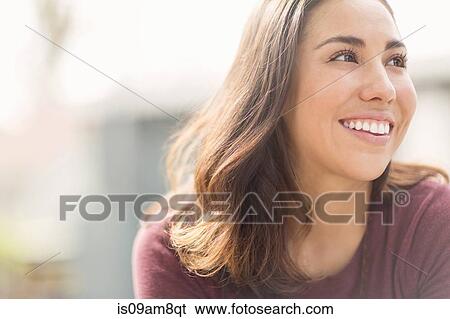 Stock Photograph - Woman smiling. Fotosearch