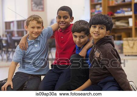 Boys posing in classroom View Large Photo Image Stock Image - Boys posing in classroom. Fotosearch