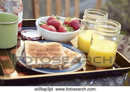 Breakfast on tray View Large Photo Image Stock Image - Breakfast on tray. Fotosearch