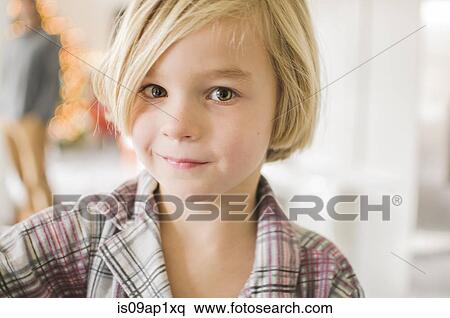Stock Photography - Close up portrait of boy. Fotosearch