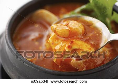 Korean dish of seafood hotpot View Large Photo Image Stock Image - Korean dish of seafood hotpot. Fotosearch