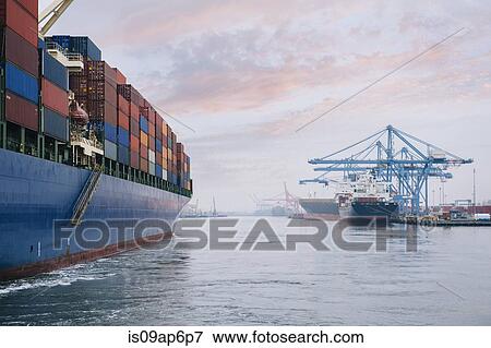 " Container ship on river harbor, Tacoma, Washington, USA" View Large Photo Image Stock Photo - " Container ship on river harbor, Tacoma, Washington, USA". Fotosearch