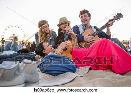 "Friends hanging out, Santa Monica Pier, Santa Monica Beach, US" View Large Photo Image Stock Photography - "Friends hanging out, Santa Monica Pier, Santa Monica Beach, US". Fotosearch