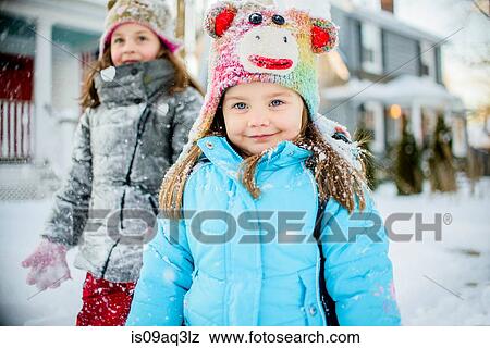 Girls enjoying winter View Large Photo Image Stock Photo - Girls enjoying winter. Fotosearch