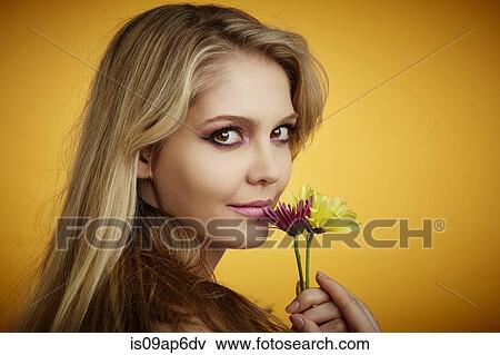 Portrait of blonde woman View Large Photo Image Stock Photo - Portrait of blonde woman. Fotosearch