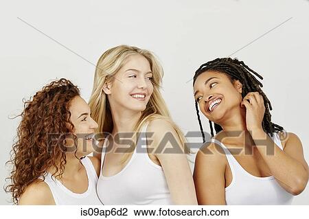 Portrait of fresh-faced women View Large Photo Image Stock Image - Portrait of fresh-faced women. Fotosearch