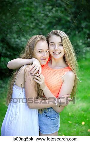 Portrait of two teenage girls View Large Photo Image Stock Image - Portrait of two teenage girls. Fotosearch