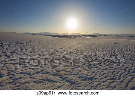"View of White Sands Desert at sunset, New Mexico, USA" View Large Photo Image Stock Photography - "View of White Sands Desert at sunset, New Mexico, USA". Fotosearch