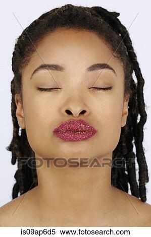 Woman with lips covered in sugar View Large Photo Image Stock Photography - Woman with lips covered in sugar. Fotosearch