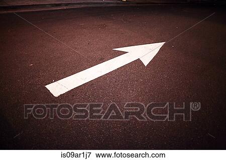 Arrow on road View Large Photo Image Stock Photo - Arrow on road. Fotosearch