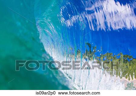 "Barrelling wave, Hawaii, USA" View Large Photo Image Stock Image - "Barrelling wave, Hawaii, USA". Fotosearch