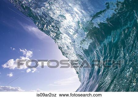 "Barrelling wave, Hawaii, USA" View Large Photo Image Stock Photo - "Barrelling wave, Hawaii, USA". Fotosearch