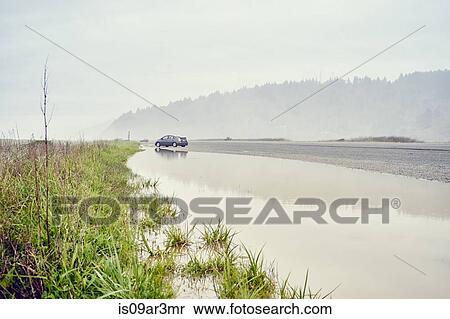 "Car by lagoon, Trinidad, California, USA" View Large Photo Image Stock Photography - "Car by lagoon, Trinidad, California, USA". Fotosearch