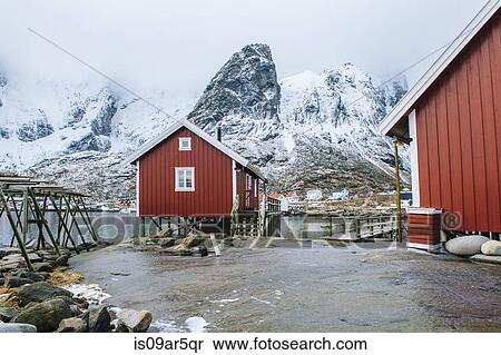"Fishing huts, Reine, Lofoten, Norway" View Large Photo Image Stock Photography - "Fishing huts, Reine, Lofoten, Norway". Fotosearch