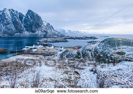 "Fishing village of Reine, Lofoten, Norway" View Large Photo Image Stock Image - "Fishing village of Reine, Lofoten, Norway". Fotosearch