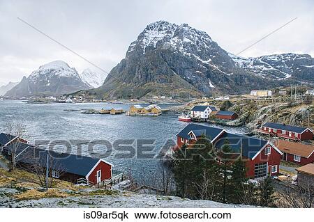 "Fishing village of, Reine, Lofoten, Norway" View Large Photo Image Stock Image - "Fishing village of, Reine, Lofoten, Norway". Fotosearch