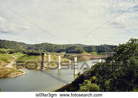 "Golden Chain Highway over New Melones Lake, James Town, California, USA" View Large Photo Image Picture - "Golden Chain Highway over New Melones Lake, James Town, California, USA". Fotosearch