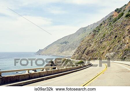 "Highway 1 winding along coastline, Big Sur, California, USA" View Large Photo Image Stock Image - "Highway 1 winding along coastline, Big Sur, California, USA". Fotosearch