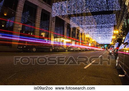 Picture - "Miracle mile, long exposure, Downtown, Los Angeles, California, USA". Fotosearch