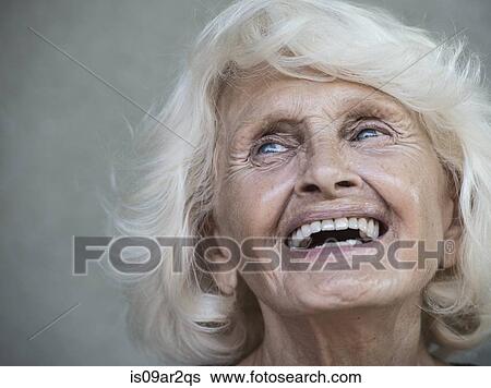 "Portrait of senior adult woman, laughing" View Large Photo Image Stock Photograph - "Portrait of senior adult woman, laughing". Fotosearch