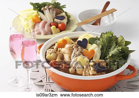 Prepared meal with heart shape decorations View Large Photo Image Picture - Prepared meal with heart shape decorations. Fotosearch