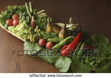 Stock Image - Selection of fresh vegetables. Fotosearch