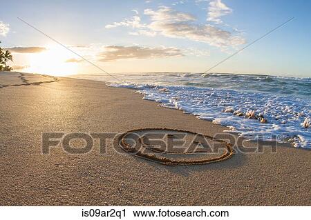 "Smiley face, drawn in sand, sunset, Hawaii" View Large Photo Image Stock Image - "Smiley face, drawn in sand, sunset, Hawaii". Fotosearch
