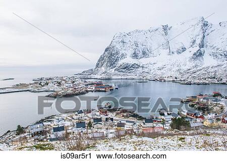 "The fishing village of Reine, Lofoten, Norway" View Large Photo Image Stock Image - "The fishing village of Reine, Lofoten, Norway". Fotosearch