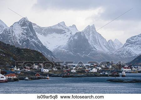"The fishing village of Reine, Lofoten, Norway" View Large Photo Image Stock Photo - "The fishing village of Reine, Lofoten, Norway". Fotosearch